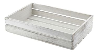 White Wash Rustic Wooden Crate